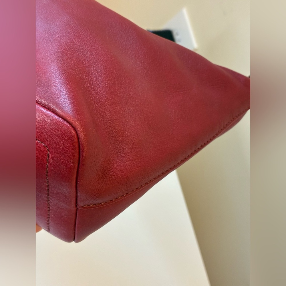 Coach Vintage Red Leather Shoulder Bag Y2K - Picture 6 of 15